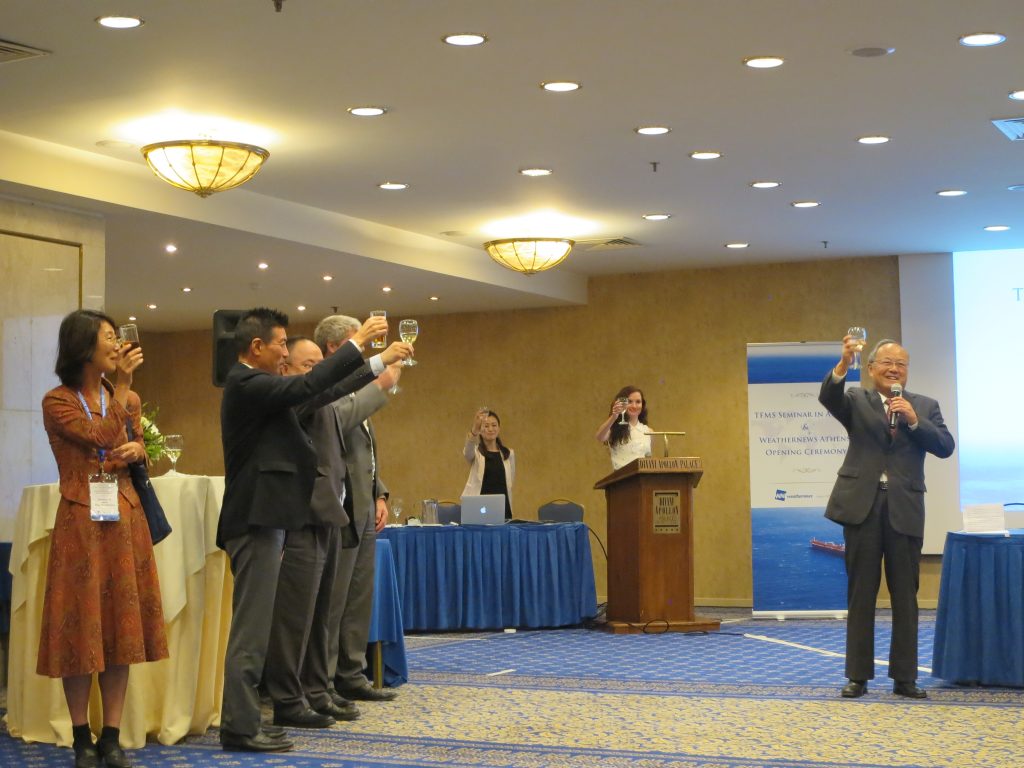 A toast from Ambassador Nishibayashi